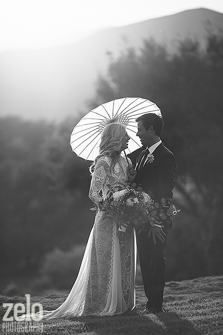 hillside-sunset-wedding-umbrella-parasol