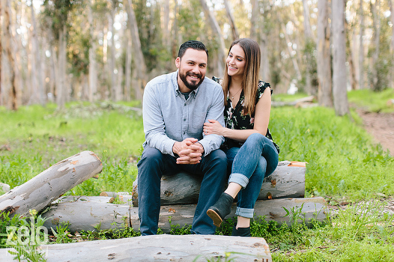 engagement-photos-outdoors-forest-session-green-grass