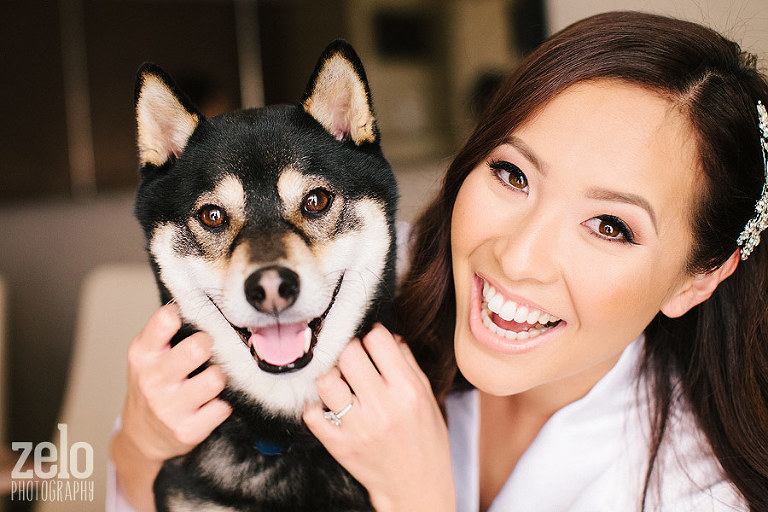 bride-with-her-puppy-shiba-inu