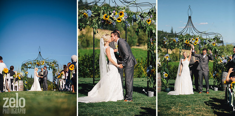 first-kiss-wedding-ceremony-at-zenith-vineyard-salem-oregon-zelo-photography